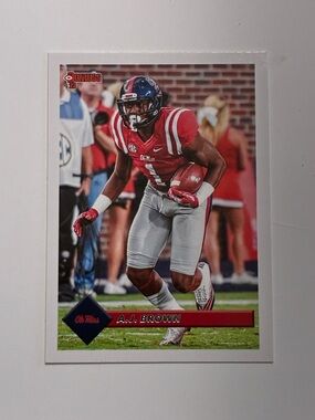 A.J. Brown Football Card - Red and Gray Ole Miss
